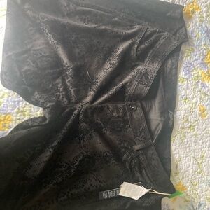 7 For All Mankind Black Straight Leg Pants